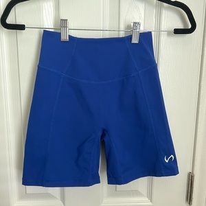 TLF gym shorts in royal blue